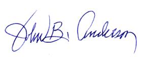 John Anderson's signature