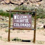Welcome to Colorado road sign