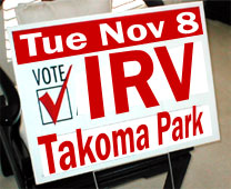 Takoma Park for IRV Lawnsign