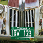 Picture of a license plate from Vermont